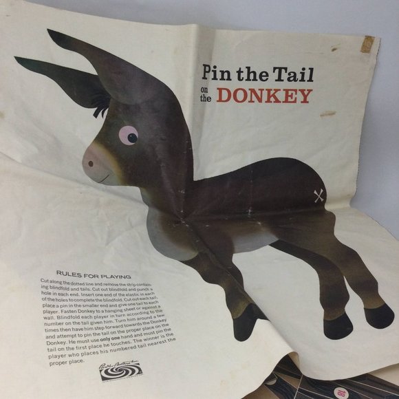 Pin the Tail on the Donkey Game Vintage - Picture 8 of 12